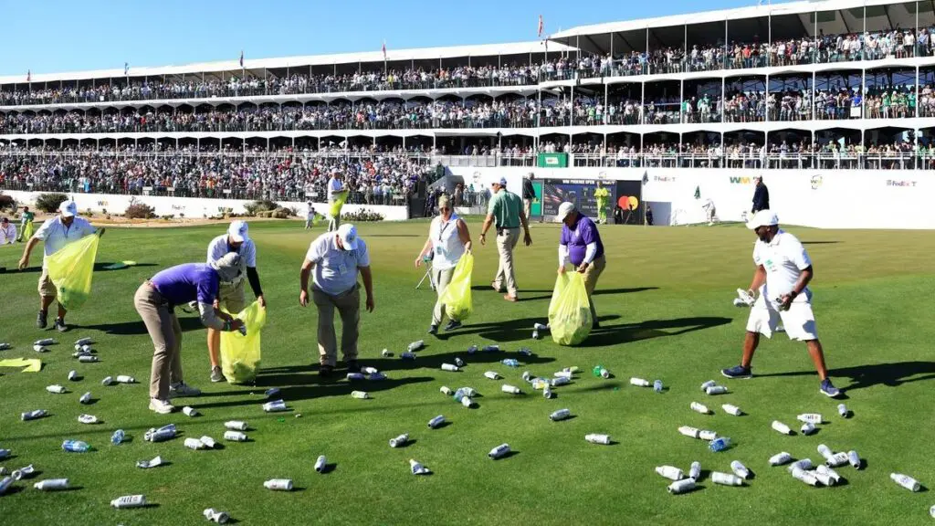 Waste Management Phoenix Open beer shower 