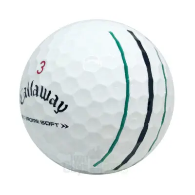 callaway chrome soft triple track green used golf balls
