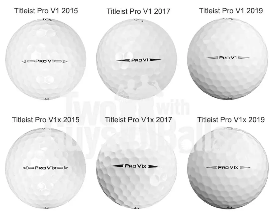 Pro V1/V1x 2019 vs 2017 vs 2015 Comparison