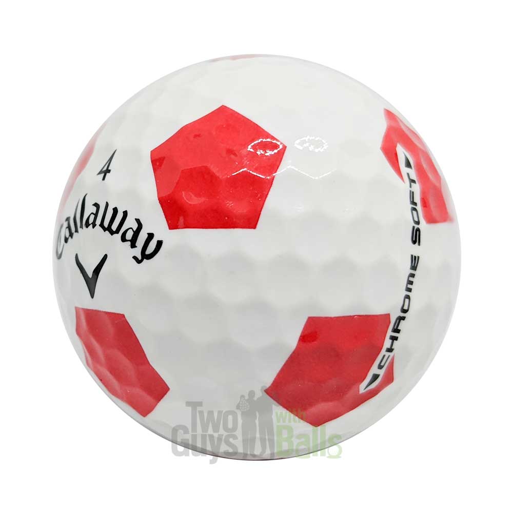 Callaway Chrome Soft Truvis Red Golf Balls | TwoGuysWithBalls